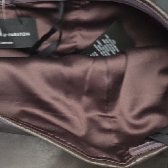 Babaton Ten Aritzia Cindy Sz 6 Dark Chocolate Vegan Leather Tube Top Back Zipper - Picture 13 of 14